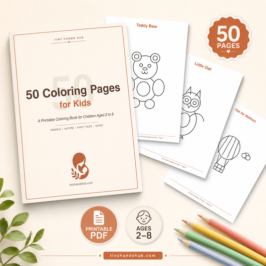 Kids Coloring Book — 50 Pages